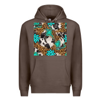 Coffee western turquoise seamless pattern Premium Hoodie - BundleAndBundleShop