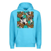 Ocean Blue western turquoise seamless pattern Premium Hoodie - BundleAndBundleShop