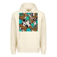 Sandshell western turquoise seamless pattern Premium Hoodie - BundleAndBundleShop