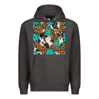Smoke western turquoise seamless pattern Premium Hoodie - BundleAndBundleShop