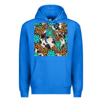 True Royal western turquoise seamless pattern Premium Hoodie - BundleAndBundleShop