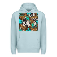 Blue Mist western turquoise seamless pattern Premium Hoodie - BundleAndBundleShop