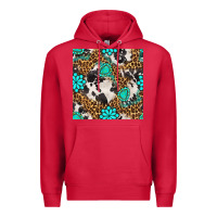 Cardinal western turquoise seamless pattern Premium Hoodie - BundleAndBundleShop