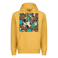Mustard western turquoise seamless pattern Premium Hoodie - BundleAndBundleShop
