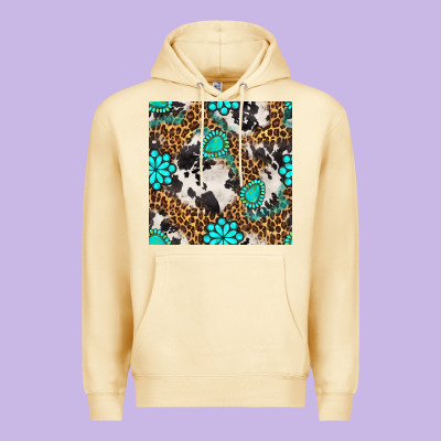 Western Turquoise Seamless Pattern Premium Hoodie Designed By Bundleandbundleshop