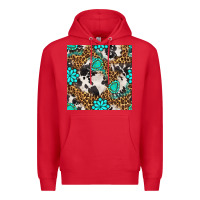 Red western turquoise seamless pattern Premium Hoodie - BundleAndBundleShop