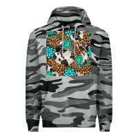 Slate Camo western turquoise seamless pattern Premium Hoodie - BundleAndBundleShop