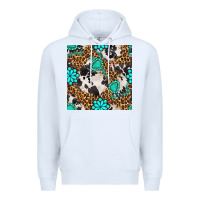White western turquoise seamless pattern Premium Hoodie - BundleAndBundleShop