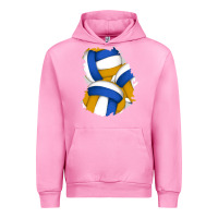 Fuchsia Pink volleyball patch Urban Hoodie - AdoDesignShop