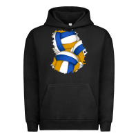 Pigment Black volleyball patch Urban Hoodie - AdoDesignShop