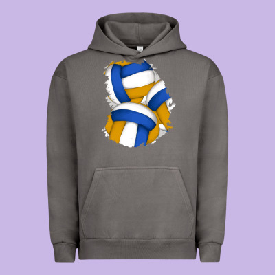 Volleyball Patch Urban Hoodie Designed By Adodesignshop