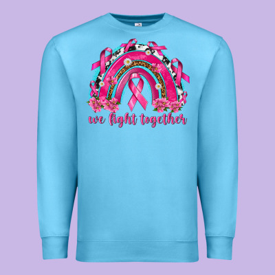 We Fight Together Rainbow Premium Sweatshirt Designed By Texasbilliewilder