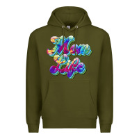 Army Green mom life Premium Hoodie - JahusDesignShop