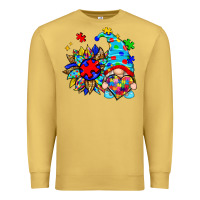 Antique Gold autism sunflower gnome Premium Sweatshirt - Zillion Design Studio