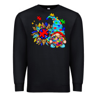 Black autism sunflower gnome Premium Sweatshirt - Zillion Design Studio