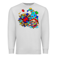 Dove Grey autism sunflower gnome Premium Sweatshirt - Zillion Design Studio