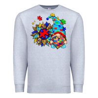 Heather Grey autism sunflower gnome Premium Sweatshirt - Zillion Design Studio