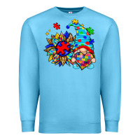 Ocean Blue autism sunflower gnome Premium Sweatshirt - Zillion Design Studio