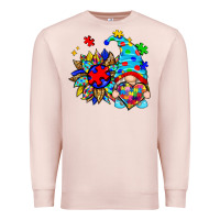 Pale Pink autism sunflower gnome Premium Sweatshirt - Zillion Design Studio
