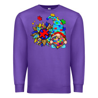 Purple autism sunflower gnome Premium Sweatshirt - Zillion Design Studio