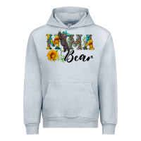 Heather Grey blue mama bear with cute bear Urban Hoodie - Artiststas