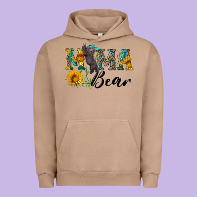Blue Mama Bear With Cute Bear Urban Hoodie Designed By Artiststas