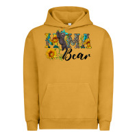 Pigment Peanut Butter blue mama bear with cute bear Urban Hoodie - Artiststas