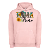 Pigment Salmon blue mama bear with cute bear Urban Hoodie - Artiststas