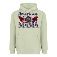 Matcha American mama with cowboy Heavyweight Hoodie - texasbilliewilder