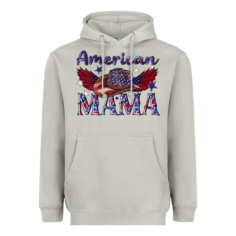 American Mama With Cowboy Heavyweight Hoodie by texasbilliewilder | Teevron