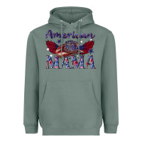 Sage American mama with cowboy Heavyweight Hoodie - texasbilliewilder