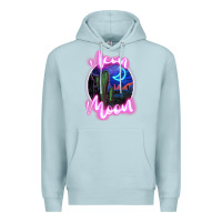 Blue Mist neon moon Premium Hoodie - JahusDesignShop