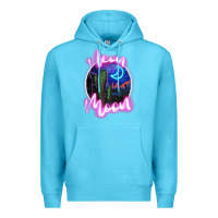 Ocean Blue neon moon Premium Hoodie - JahusDesignShop