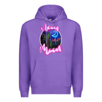 Purple neon moon Premium Hoodie - JahusDesignShop