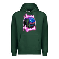 Sports Green neon moon Premium Hoodie - JahusDesignShop