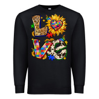 Black autism love Premium Sweatshirt - Zillion Design Studio
