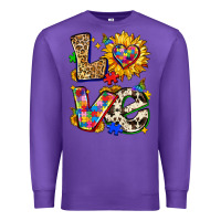 Purple autism love Premium Sweatshirt - Zillion Design Studio