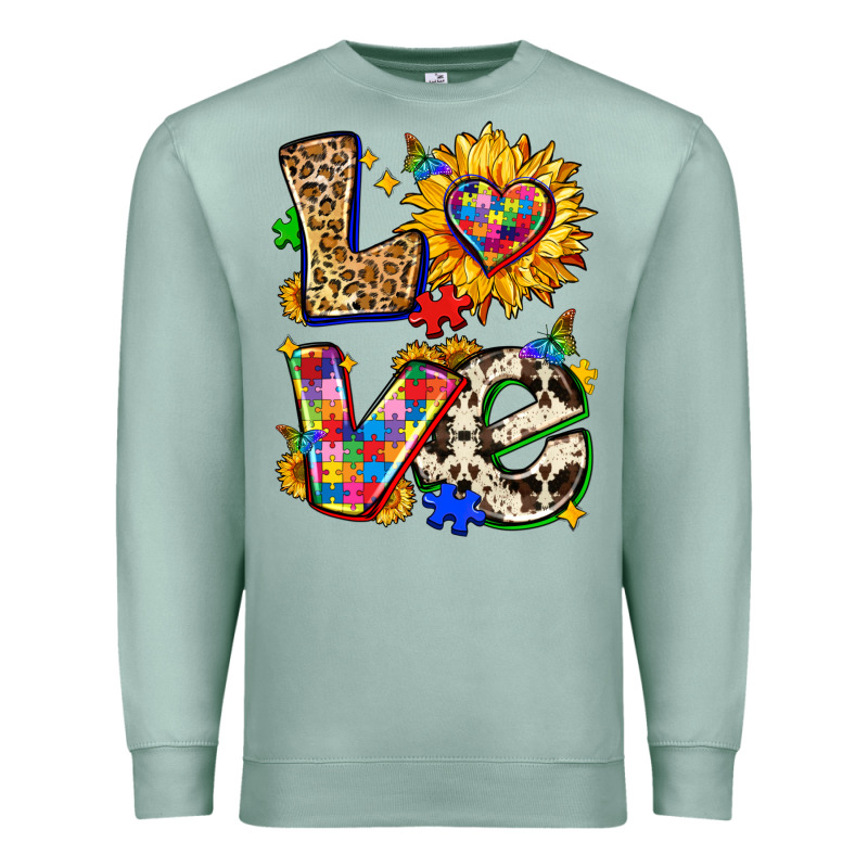Autism Love Premium Sweatshirt by Zillion Design Studio | Teevron