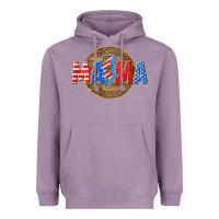 Lavender American mama with lightning bolt Heavyweight Hoodie - texasbilliewilder