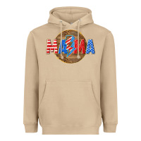 Mushroom American mama with lightning bolt Heavyweight Hoodie - texasbilliewilder