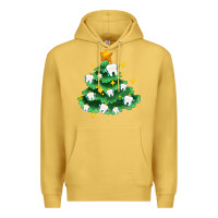 Antique Gold Christmas tree with teeth Premium Hoodie - AdoDesignShop
