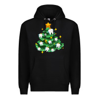 Black Christmas tree with teeth Premium Hoodie - AdoDesignShop