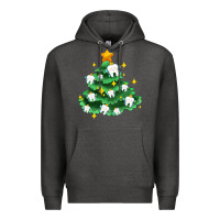 Charcoal Heather Christmas tree with teeth Premium Hoodie - AdoDesignShop