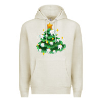 Oatmeal Heather Christmas tree with teeth Premium Hoodie - AdoDesignShop