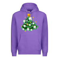 Purple Christmas tree with teeth Premium Hoodie - AdoDesignShop