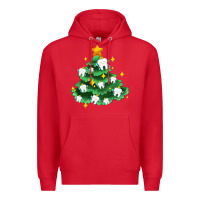 Red Christmas tree with teeth Premium Hoodie - AdoDesignShop