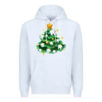 White Christmas tree with teeth Premium Hoodie - AdoDesignShop