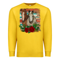 Lemon horses with roses Premium Sweatshirt - RanaPortraitStore