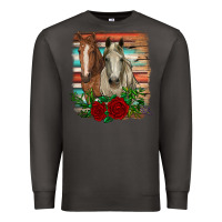 Smoke horses with roses Premium Sweatshirt - RanaPortraitStore