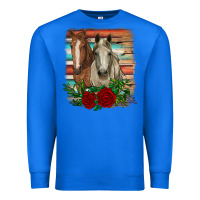 True Royal horses with roses Premium Sweatshirt - RanaPortraitStore
